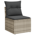 Casa si Gradina - Gradina si terasa - Mobilier exterior - Canapele si fotolii gradina - Set canapea gradina  cu perne 7 piese Gri deschis ratan poli - Infinity.ro