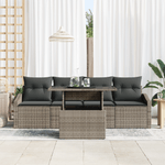 Casa si Gradina - Gradina si terasa - Mobilier exterior - Canapele si fotolii gradina - Set Canapele Gradina 5 Piese cu Perne Gri Poliratan - Infinity.ro