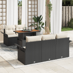 Casa si Gradina - Gradina si terasa - Mobilier exterior - Canapele si fotolii gradina - Set de Canapele de Gradina cu Perne Negru Ratan Polimer - Infinity.ro