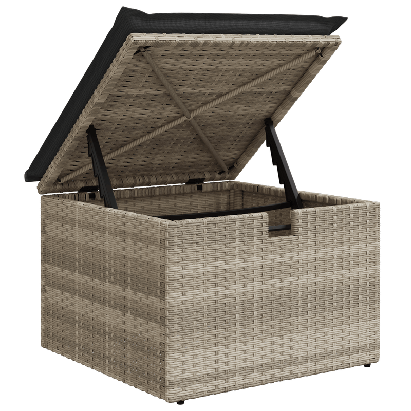Casa si Gradina - Gradina si terasa - Mobilier exterior - Canapele si fotolii gradina - Set de canapea de gradina cu 5 piese si perne - Gri deschis Ratan poli - Infinity.ro