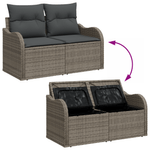 Casa si Gradina - Gradina si terasa - Mobilier exterior - Canapele si fotolii gradina - Set Sofa Gradina  cu 6 Piese cu Perne Gri din Ratan Poliester - Infinity.ro