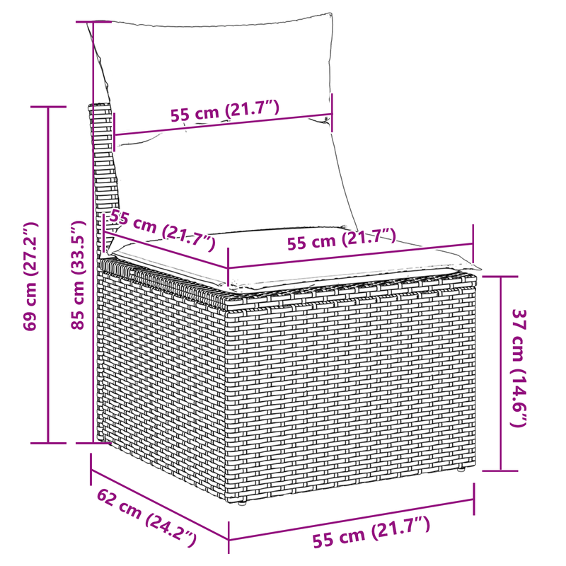 Casa si Gradina - Gradina si terasa - Mobilier exterior - Canapele si fotolii gradina - Set de canapea de gradina cu 8 piese si perne Bej din ratan poliester - Infinity.ro