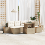 Casa si Gradina - Gradina si terasa - Mobilier exterior - Canapele si fotolii gradina - Set de Canapea pentru Gradina  cu Perne Bej Poliratan - Infinity.ro