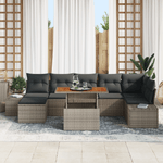 Casa si Gradina - Gradina si terasa - Mobilier exterior - Canapele si fotolii gradina - Set Canapea Gradina 8 Piese cu Pernite Gri Ratan Poliat - Infinity.ro