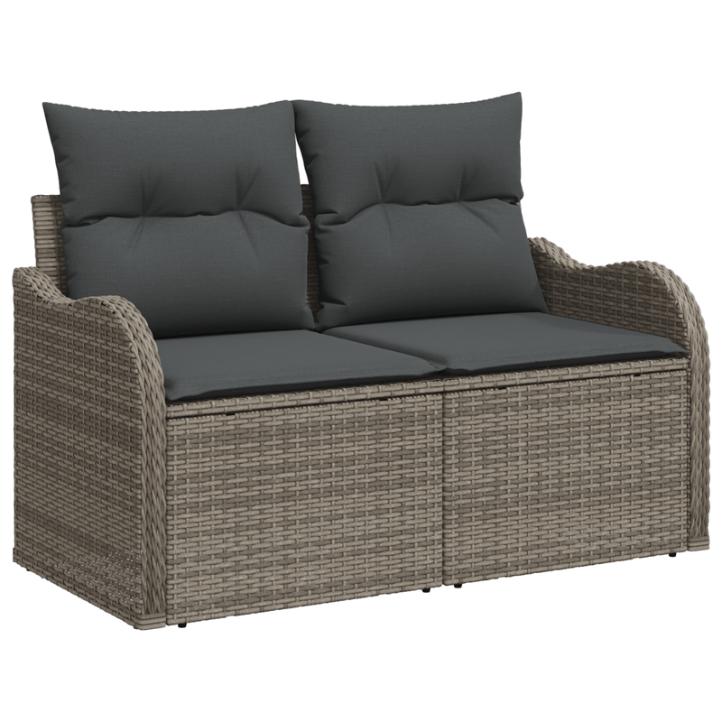 Casa si Gradina - Gradina si terasa - Mobilier exterior - Canapele si fotolii gradina - Set canapele gradina  cu perne Gri Poli Ratan - Infinity.ro