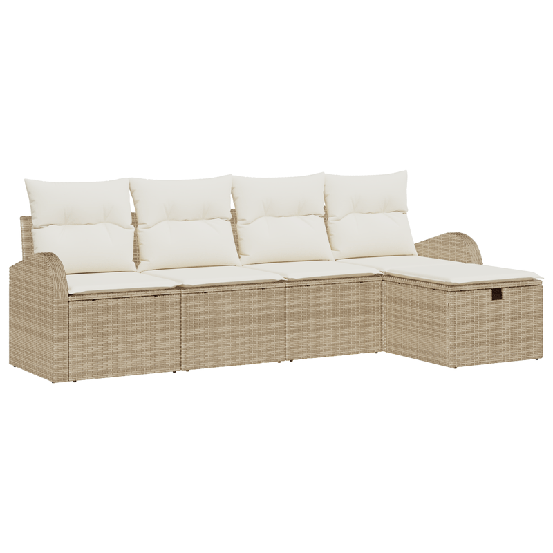 Casa si Gradina - Gradina si terasa - Mobilier exterior - Canapele si fotolii gradina - Set de Canapea de Gradina  cu Perna Bej Ratan Polimeric - Infinity.ro
