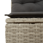 Casa si Gradina - Gradina si terasa - Mobilier exterior - Canapele si fotolii gradina - Set Canapea Gradina  cu 7 Piese cu Perne Gri Deschis Ratan Polirat - Infinity.ro