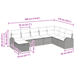 Casa si Gradina - Gradina si terasa - Mobilier exterior - Canapele si fotolii gradina - Set Canapea pentru Gradina cu 8 Piese si Perne Gri Deschis din Ratan Poli - Infinity.ro