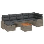 Casa si Gradina - Gradina si terasa - Mobilier exterior - Canapele si fotolii gradina - Set pre in gradina cu 8 piese si perne gri din ratan poli - Infinity.ro