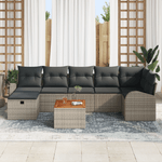 Casa si Gradina - Gradina si terasa - Mobilier exterior - Canapele si fotolii gradina - Set pre in gradina cu 8 piese si perne gri din ratan poli - Infinity.ro