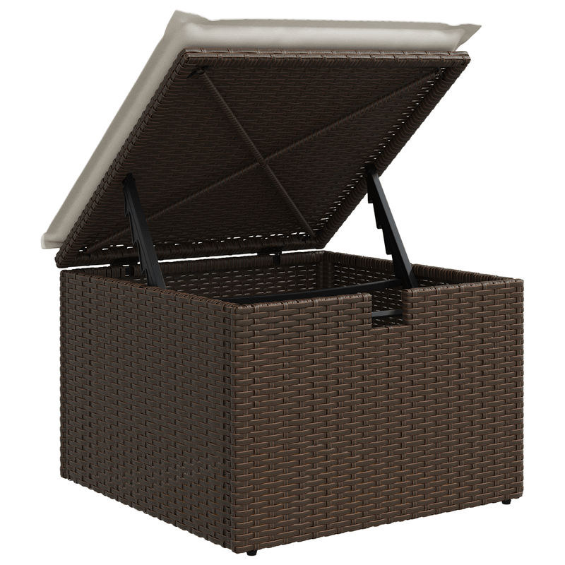 Casa si Gradina - Gradina si terasa - Mobilier exterior - Canapele si fotolii gradina - Set Canapea pentru Gradina de 6 Piese cu Perne Maro Ratan Poli - Infinity.ro