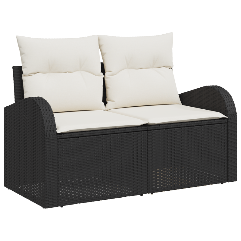 Casa si Gradina - Gradina si terasa - Mobilier exterior - Canapele si fotolii gradina - Set de canapea pentru gradina format din 6 piese cu perne Negru Poliratan - Infinity.ro