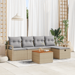 Casa si Gradina - Gradina si terasa - Mobilier exterior - Canapele si fotolii gradina - Set canapea de gradina  cu perne Bej din ratan poli - Infinity.ro