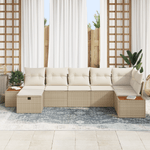 Casa si Gradina - Gradina si terasa - Mobilier exterior - Canapele si fotolii gradina - Set Canapea Gradina de 7 Piese cu Perne Bej Ratan Polimerizat - Infinity.ro