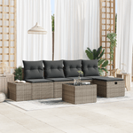 Casa si Gradina - Gradina si terasa - Mobilier exterior - Canapele si fotolii gradina - Set Canapea Gradina cu Perne Gri Poliratan - Infinity.ro