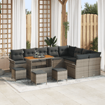 Casa si Gradina - Gradina si terasa - Mobilier exterior - Canapele si fotolii gradina - Set de Sofa pentru Gradina  cu 13 Piese si Pernute Gri din Ratan din Poliester - Infinity.ro