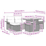 Casa si Gradina - Gradina si terasa - Mobilier exterior - Canapele si fotolii gradina - Set de Canapea de Gradina cu 7 Piese si Perne Gri Deschis din Ratan Poli - Infinity.ro