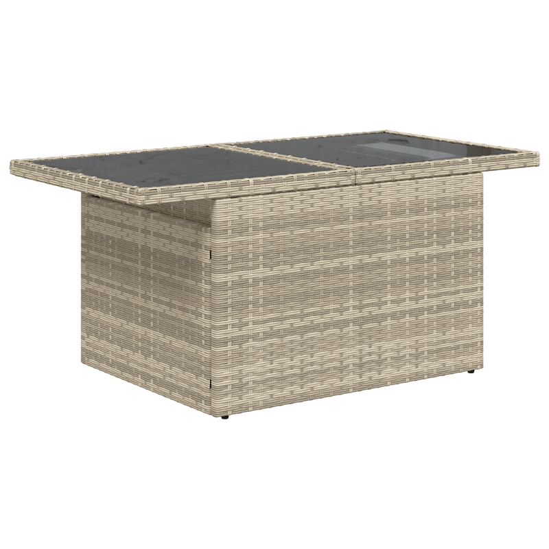 Casa si Gradina - Gradina si terasa - Mobilier exterior - Seturi mobila gradina - Set de canapea 7 piese cu perne gri deschis din ratan poli - Infinity.ro