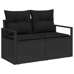 Casa si Gradina - Gradina si terasa - Mobilier exterior - Canapele si fotolii gradina - Set de sofa de gradina  cu 7 piese si perne negre din ratan poli - Infinity.ro