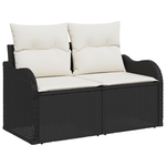 Casa si Gradina - Gradina si terasa - Mobilier exterior - Canapele si fotolii gradina - Set de canapea pentru gradina  4 piese cu perne Ratan Poli Negru - Infinity.ro