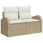 Casa si Gradina - Gradina si terasa - Mobilier exterior - Canapele si fotolii gradina - Set canapea gradina  9 piese cu perne Bej Ratan Poli - Infinity.ro