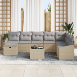 Casa si Gradina - Gradina si terasa - Mobilier exterior - Canapele si fotolii gradina - Set Canapea Gradina cu Perne Bej din Ratan Polimer - Infinity.ro