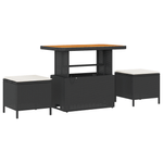 Casa si Gradina - Gradina si terasa - Mobilier exterior - Canapele si fotolii gradina - Set de Sofa pentru Gradina  cu 8 piese si perne negre din poliratan Acacia - Infinity.ro