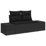 Casa si Gradina - Gradina si terasa - Mobilier exterior - Canapele si fotolii gradina - Set Canapea Gradina 8 Piese cu Perne Negru Ratan Polimeric - Infinity.ro