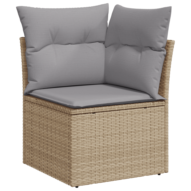 Casa si Gradina - Gradina si terasa - Mobilier exterior - Canapele si fotolii gradina - Set canapea gradina  9 piese + perne bej ratan polimeric Acacia - Infinity.ro