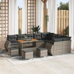 Casa si Gradina - Gradina si terasa - Mobilier exterior - Canapele si fotolii gradina - Set de sofa pentru gradina  cu perne gri din ratan polimer de 13 piese - Infinity.ro