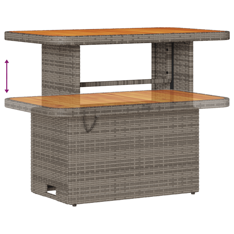 Casa si Gradina - Gradina si terasa - Mobilier exterior - Canapele si fotolii gradina - Set de Canapea de Gradina  cu 8 Piese cu Perne Gri din Ratan Polimerizat Acacia - Infinity.ro