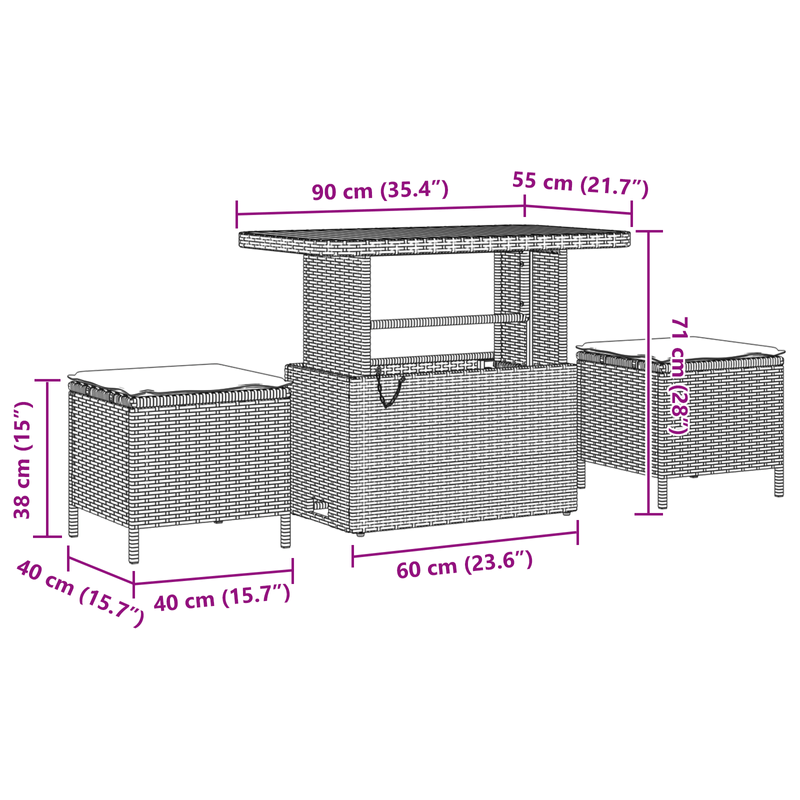 Casa si Gradina - Gradina si terasa - Mobilier exterior - Canapele si fotolii gradina - Set de Canapea de Gradina  cu 8 Piese cu Perne Gri din Ratan Polimerizat Acacia - Infinity.ro