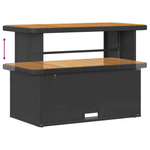 Casa si Gradina - Gradina si terasa - Mobilier exterior - Canapele si fotolii gradina - Set de 9 Piese pentru Gradina  cu Pernute Negru din Ratan Poliester si Acacia - Infinity.ro