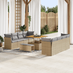 Casa si Gradina - Gradina si terasa - Mobilier exterior - Canapele si fotolii gradina - Set de sofa pentru gradina  cu perne Bej din poliratan Acacia - Infinity.ro