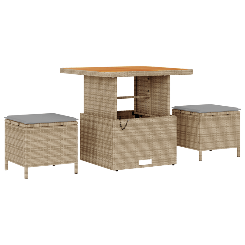 Casa si Gradina - Gradina si terasa - Mobilier exterior - Canapele si fotolii gradina - Set canapea de gradina  8 piese cu perne Bej Ratan poli Acacia - Infinity.ro
