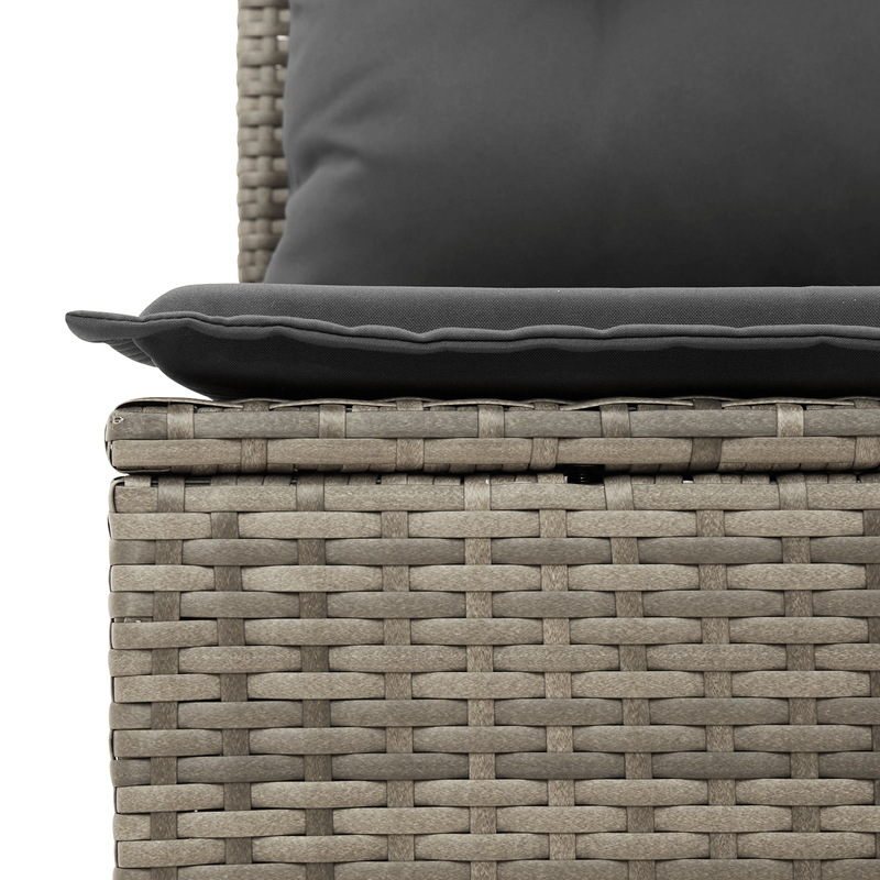 Casa si Gradina - Gradina si terasa - Mobilier exterior - Seturi mobila gradina - Set Sofa 9 Piese Gri Ratan Poliester Acacia cu Perne - Infinity.ro