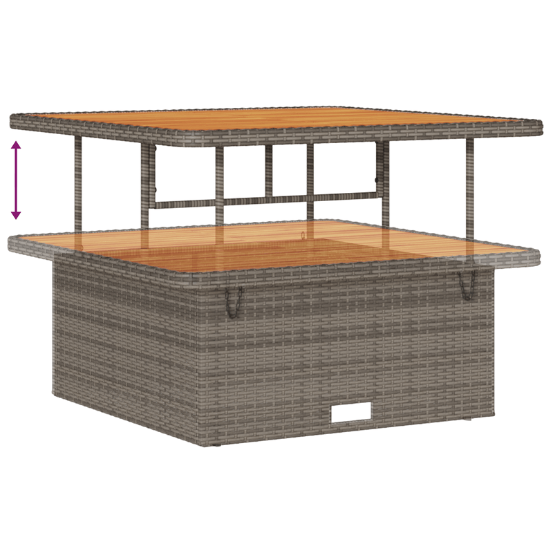 Casa si Gradina - Gradina si terasa - Mobilier exterior - Seturi mobila gradina - Set Sofa 9 Piese Gri Ratan Poliester Acacia cu Perne - Infinity.ro