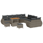 Casa si Gradina - Gradina si terasa - Mobilier exterior - Canapele si fotolii gradina - Set de canapele de gradina  cu perne gri din rattan poli - Infinity.ro