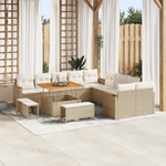 Casa si Gradina - Gradina si terasa - Mobilier exterior - Canapele si fotolii gradina - Set Sofa Gradina 13 Piese cu Perne Bej Ratan Poli Acacia - Infinity.ro