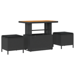 Casa si Gradina - Gradina si terasa - Mobilier exterior - Canapele si fotolii gradina - Set de Sofa pentru Gradina  cu 8 Piese cu Pernite Negru Poliratan Acacia - Infinity.ro