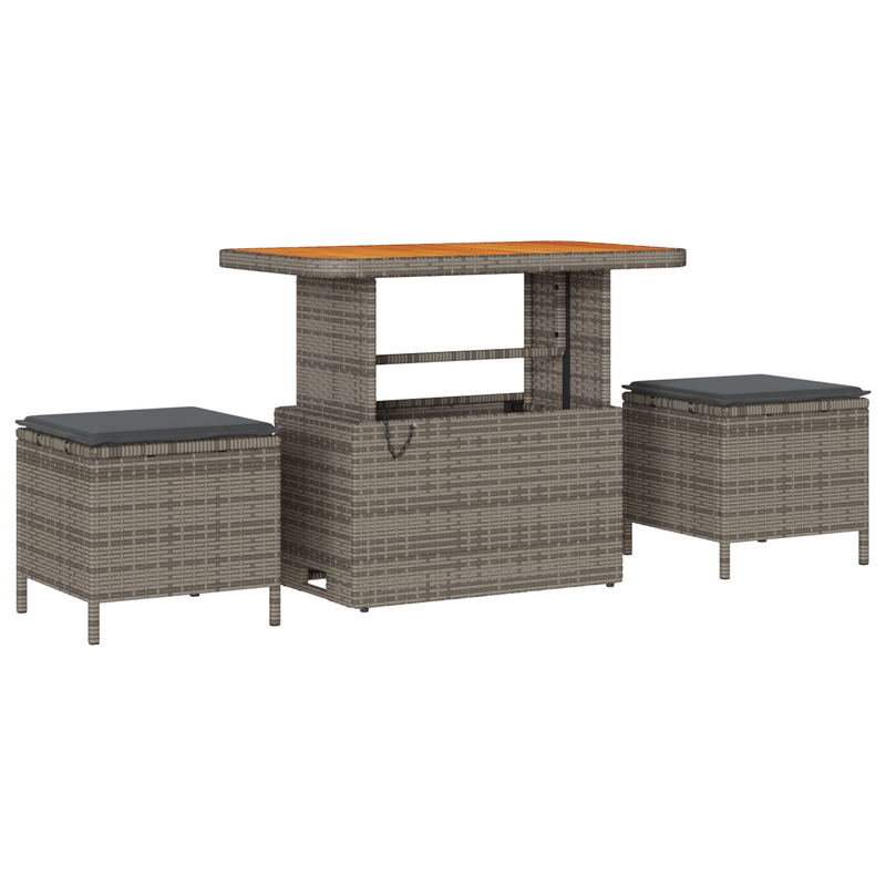 Casa si Gradina - Gradina si terasa - Mobilier exterior - Canapele si fotolii gradina - Set Canapea Gradina  8 Piese cu Perne Gri Poliratan Acacia - Infinity.ro