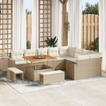 Casa si Gradina - Gradina si terasa - Mobilier exterior - Seturi mobila gradina - Set canapele  12 piese cu perne bej ratan poliester - Infinity.ro