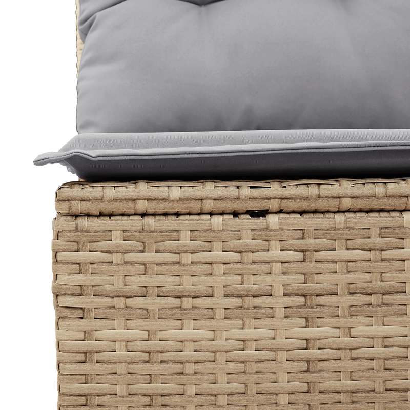 Casa si Gradina - Gradina si terasa - Mobilier exterior - Canapele si fotolii gradina - Set de sofa de gradina  9 piese cu perne Bej Poliratan Acacia - Infinity.ro