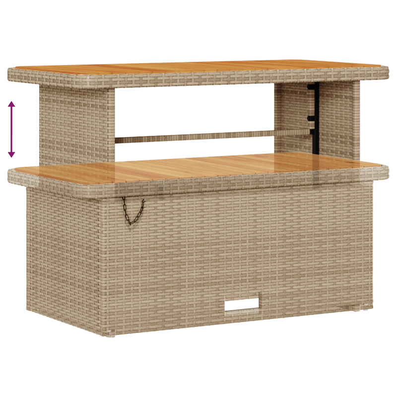 Casa si Gradina - Gradina si terasa - Mobilier exterior - Canapele si fotolii gradina - Set de sofa de gradina  9 piese cu perne Bej Poliratan Acacia - Infinity.ro