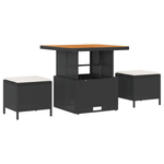 Casa si Gradina - Gradina si terasa - Mobilier exterior - Canapele si fotolii gradina - Set canapea de gradina 8 piese cu perne Negru Poliratan Acacia - Infinity.ro
