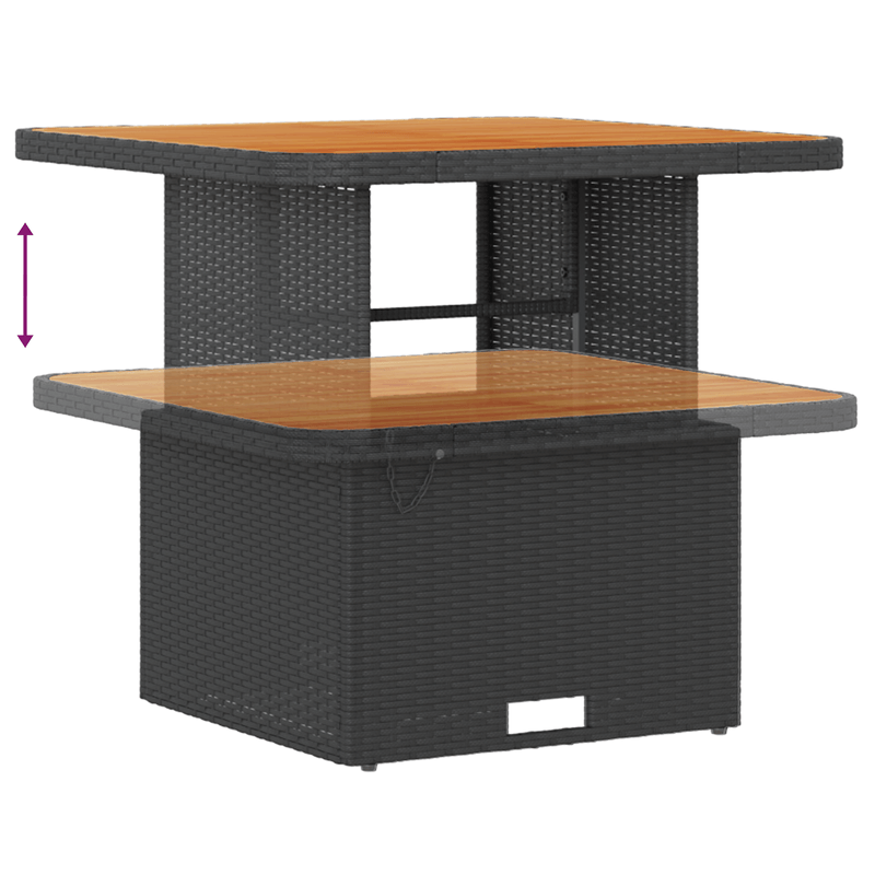 Casa si Gradina - Gradina si terasa - Mobilier exterior - Canapele si fotolii gradina - Set canapea de gradina 8 piese cu perne Negru Poliratan Acacia - Infinity.ro