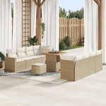 Casa si Gradina - Gradina si terasa - Mobilier exterior - Canapele si fotolii gradina - Set de canapea gradina  cu perne bej din ratan polietilenic Acacia - Infinity.ro