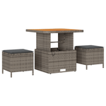 Casa si Gradina - Gradina si terasa - Mobilier exterior - Canapele si fotolii gradina - Set de canapele de gradina  cu perne gri din ratan poli acacia - Infinity.ro