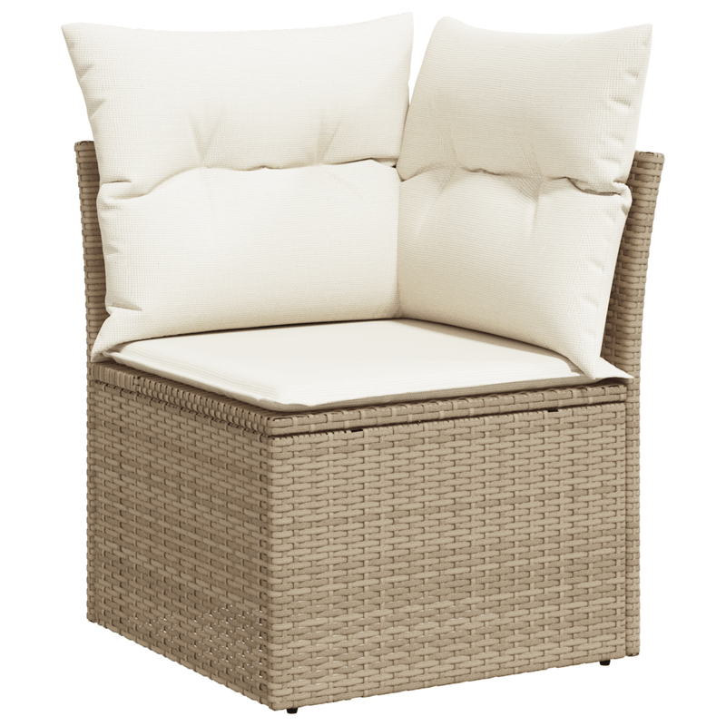Casa si Gradina - Gradina si terasa - Mobilier exterior - Canapele si fotolii gradina - Set canapea gradina  8 piese cu perne bej poliratan acacia - Infinity.ro