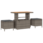 Casa si Gradina - Gradina si terasa - Mobilier exterior - Canapele si fotolii gradina - Set de canapea de gradina cu 10 piese si perne gri din ratan polimeric si acrilic - Infinity.ro